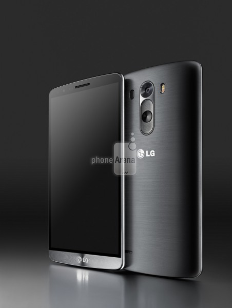 LG G3 mustana Phone Arenan julkaisemassa lehdistökuvassa