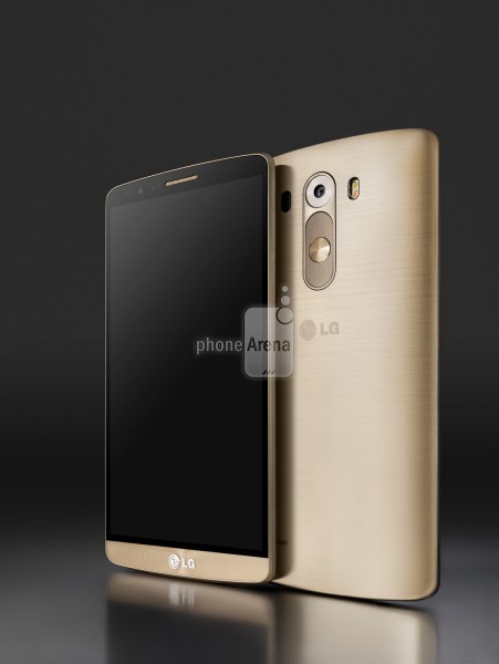 LG G3 kultaisena Phone Arenan julkaisemassa lehdistökuvassa