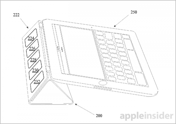 Kuva Applen visuaalisen suojakannen patenttihakemuksesta