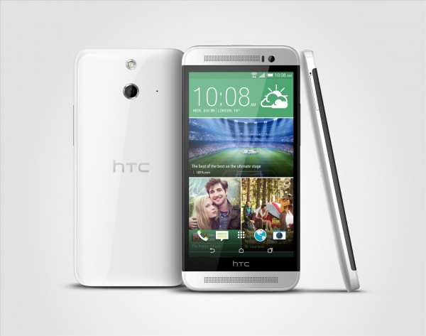 HTC One (E8) valkoisena (Polar White)