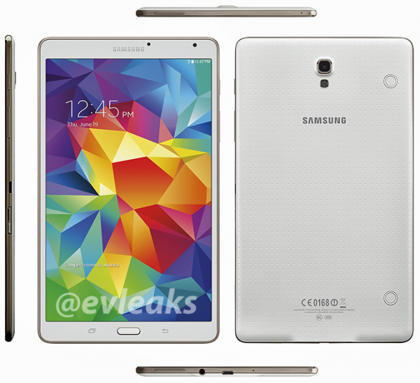 Samsung Galaxy Tab S 8.4 @evleaksin vuotokuvassa