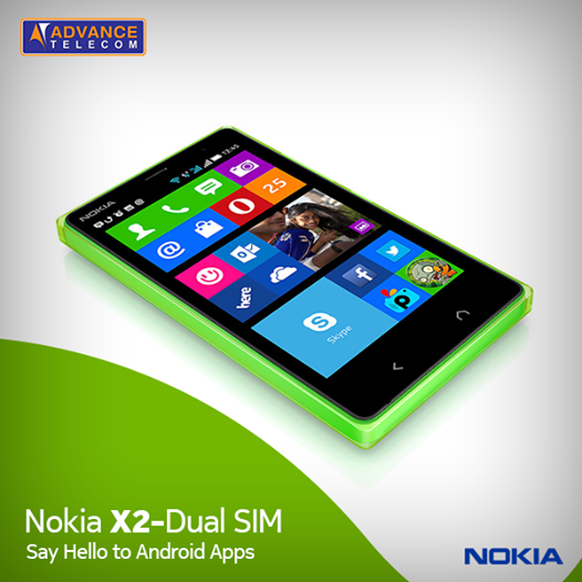 Nokia X2 pakistanilaisen Advance Telecomin Facebook-sivulla