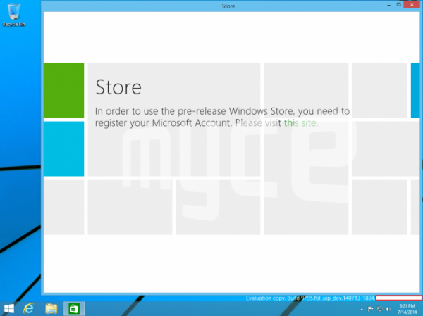 Windows 9 -kuvakaappaus 2