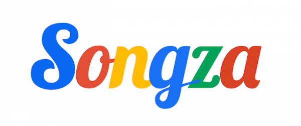 Songzan logo Googlen väreissä
