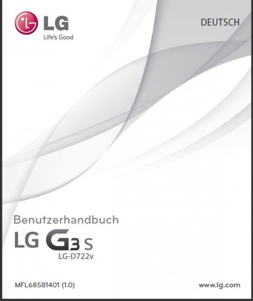 LG G3 S:n saksankielinen ohjekirja