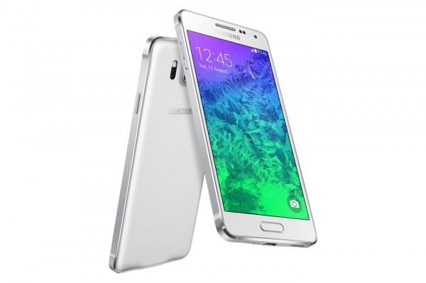 Samsung Galaxy Alpha valkoisena
