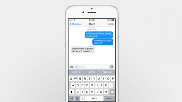 iOS 8 tuo tullessaan uudistuneen tekstinsyötön