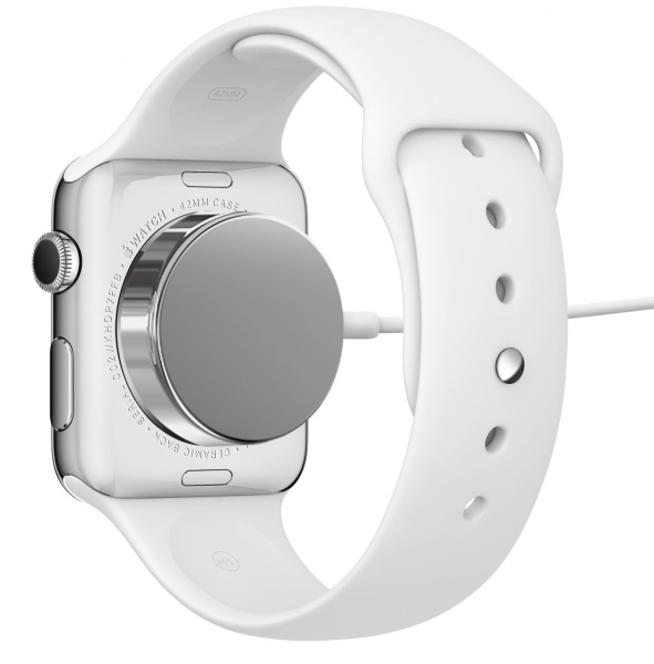 Apple Watching magneeteilla kiinnittyvä induktiivinen laturi