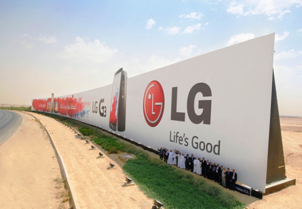 LG G3 ja maailman suurin ulkomainos