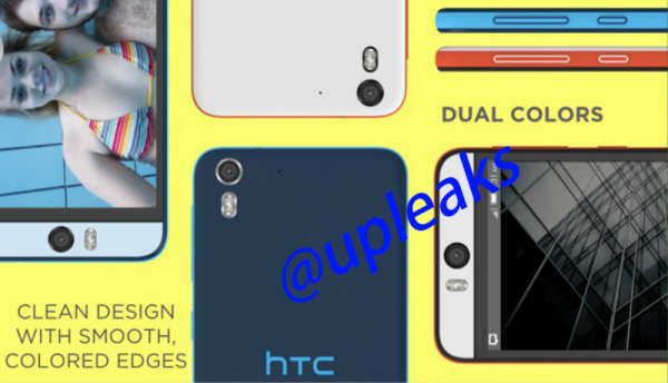 @upleaks vuoti Twitterissä kuvan ja tietoja HTC:n 13 megapikselin etukameralla varustetusta HTC Desire Eyesta