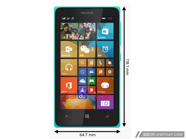Vuotokuvassa Lumia 435. Kellonaika 3:30 viittaa laitteen kiinalaiseen mallinimeen Lumia 330.