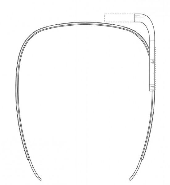 Uudenlainen Google Glass -design patenttihakemuskuvassa