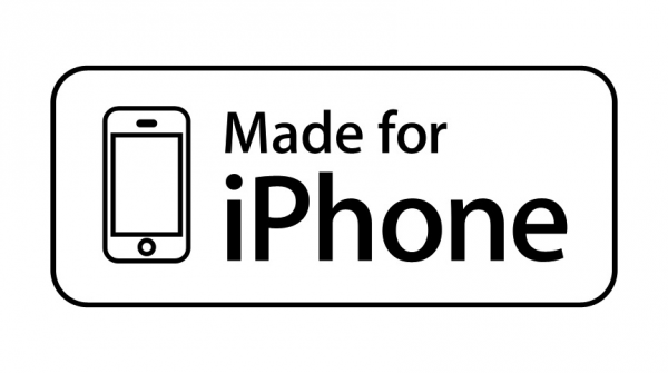 iPhonelle virallisesti suunnitellun apulaitteen tunnistaa tästä logosta