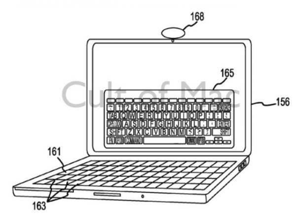 Patenttihakemuksessa visioidaan vaihtuvaa näppäimistöä MacBookille.