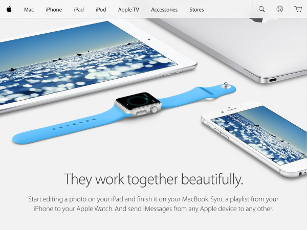 Apple Store -sovelluksen aloitusnäkymä iPadilla