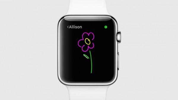 Piirrettävissä toiseen Watch-kelloon lähetettävissä viesteissä voi nyt käyttää useampaa eri väriä