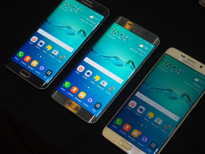 Galaxy S6 edge+:n eri värivaihtoehtoja