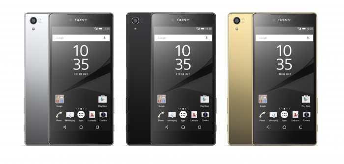 Sony Xperia Z5 Premium eri väreissä