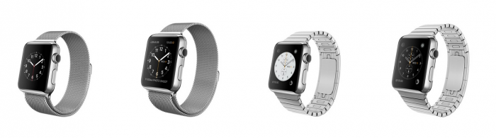 Apple Watch milanolaisrannekkeella ja linkkurannekkeella