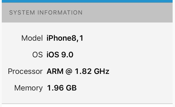 iPhone 6s:n A9-suoritin sisältää kaksi 1,8 gigahertsin ydintä.
