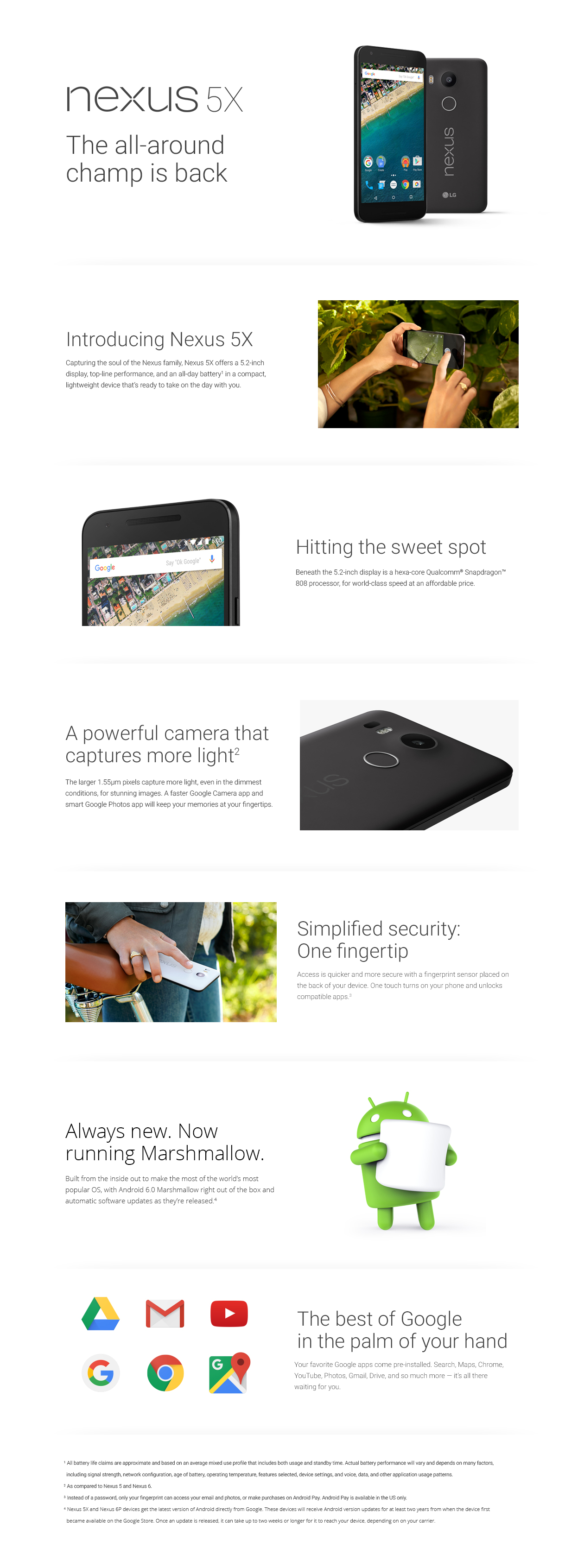 Vuodettu dokumentti Nexus 5X:stä
