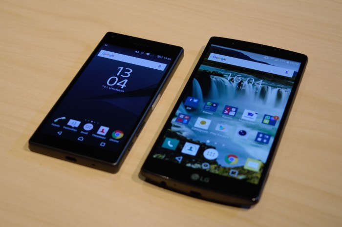Sonyn ja LG:n käyttöliittymissä on paljon samaa, mutta paljon myös eroja. Oikealla LG G4. 