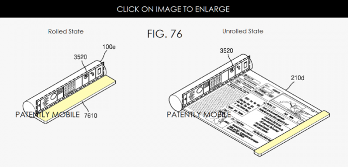 Samsung patentti taittuva näyttö