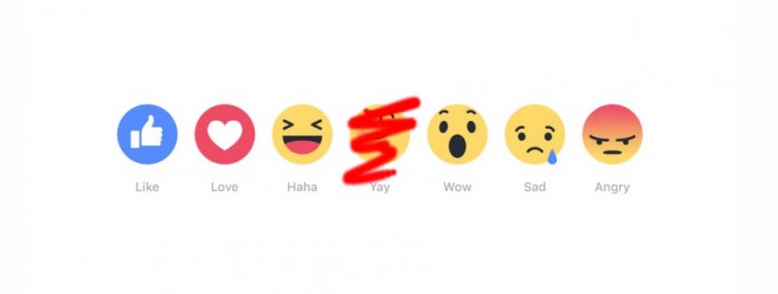 Facebookin uudet Reaktiot. "Yay" sai testijakson jälkeen lähteä.