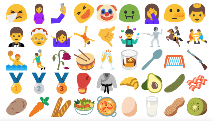 Android N:n uudet Unicode 9:n mukaiset emojit.
