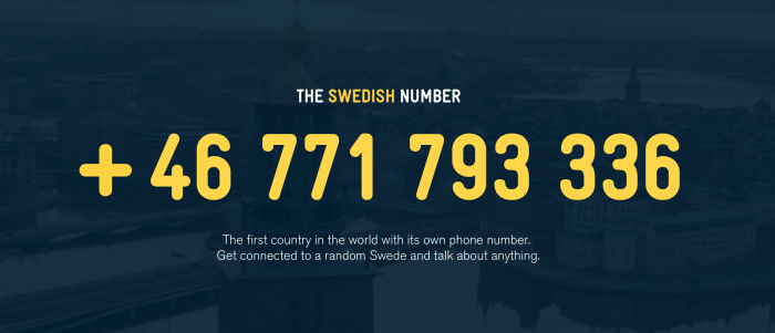 Ruotsin puhelinnumero, The Swedish Number