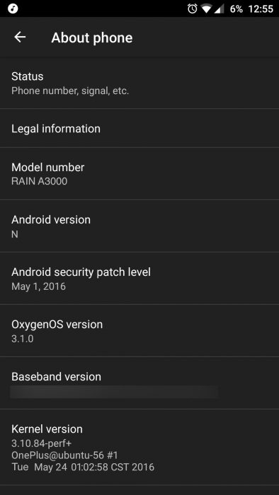 OnePlus 3 Android N kuvakaappaus