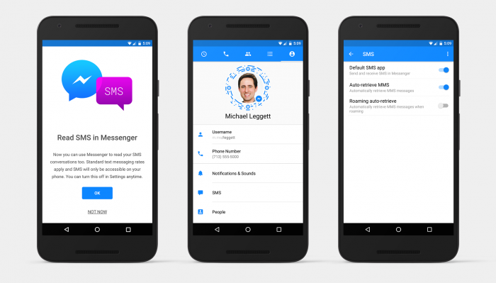 Android Facebook Messenger SMS