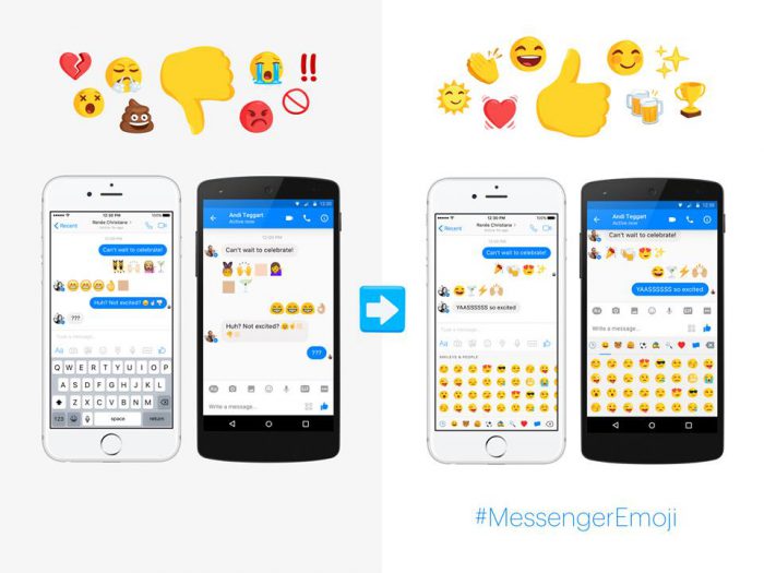 Messenger-emojit näyttävät samalta kaikilla alustoilla.