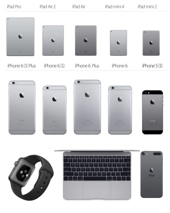 Applen eri versiot tähtiharmaasta värisävystä.