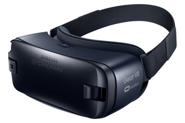 Samsungin uusi versio Gear VR:stä Galaxy Note7:n rinnalle OnLeaksin julkaisemassa vuotaneessa kuvassa.