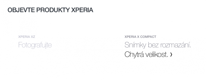 Sonyn sivuilta löytyy maininta vielä julkaisemattomasta Xperia X Compactista.