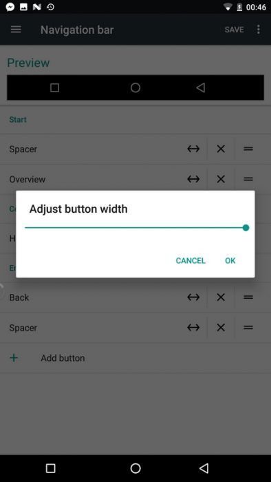 Android Nougat muokattavat navigointipainikkeet