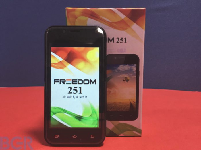 BGR India sai testattavakseen 251 rupian eli alle 3,5 euron Freedom 251 -älypuhelimen.
