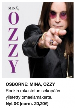 Minä, Ozzy. Äänikirjana maksutta.