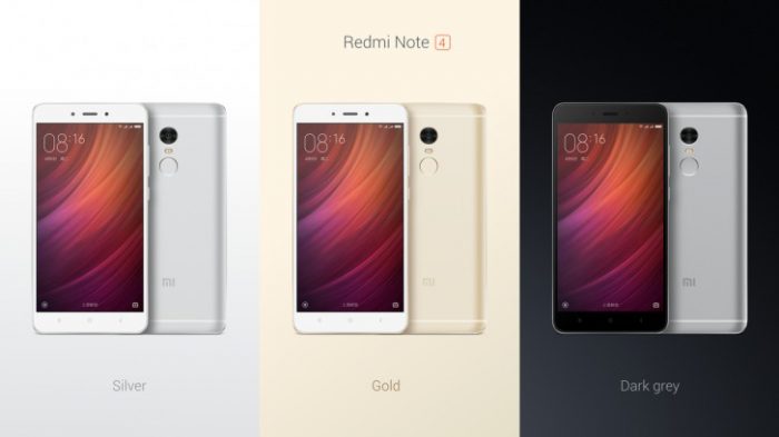 Redmi Note 4:n eri värit.
