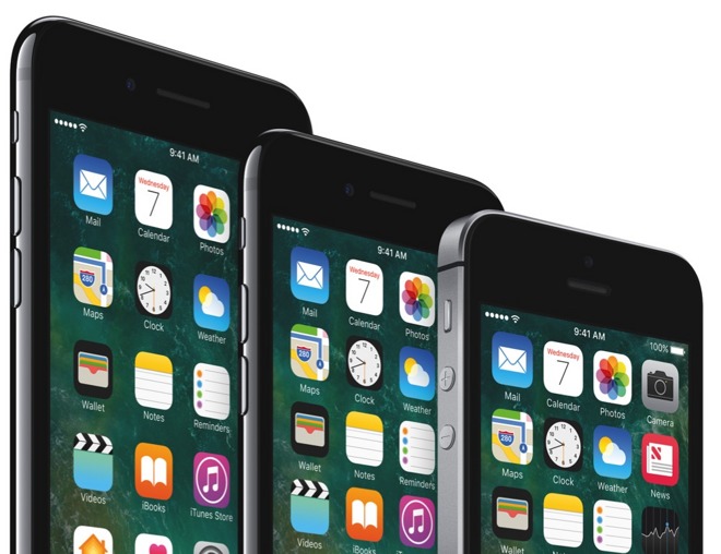 Applen tämän vuoden uutuus-iPhonet: iPhone 7 Plus, iPhone 7 ja iPhone SE.