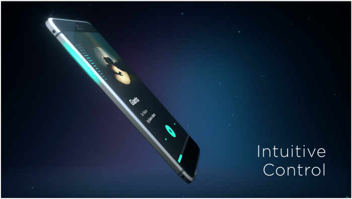HTC:n vanha konseptivideo maalaili Ocean-puhelimeen kosketustunnistusta myös puhelimen sivureunoille.