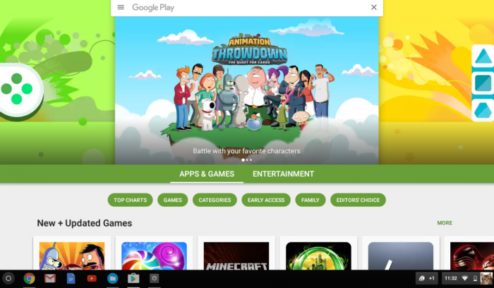 Google Play -sovelluskauppa Chrome OS:llä. Kuva: VentureBeat.