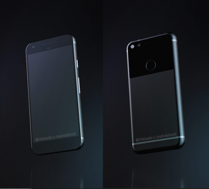 Googlen ja HTC:n tuleva Sailfish-koodinimellinen puhelin Android Authorityn ja OnLeaksin julkaisemissa kuvissa.