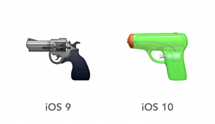 Revolveri on muuttunut vesipistooliksi iOS 10:ssä.