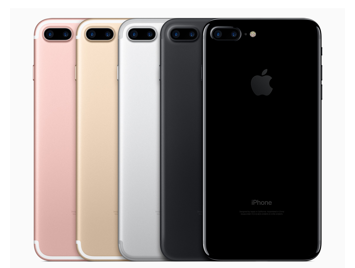 iPhone 7 Plus eri väreissä. Heikoin saatavuus on alusta asti alkaen ollut uudella peilimustalla.