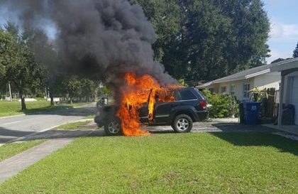 Väitetty Note7-räjähdys aiheutti aiemmin myös Jeepin tulipalon.