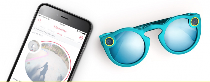 Spectacles-laseista videot siirtyvät Snapchat-sovellukseen.