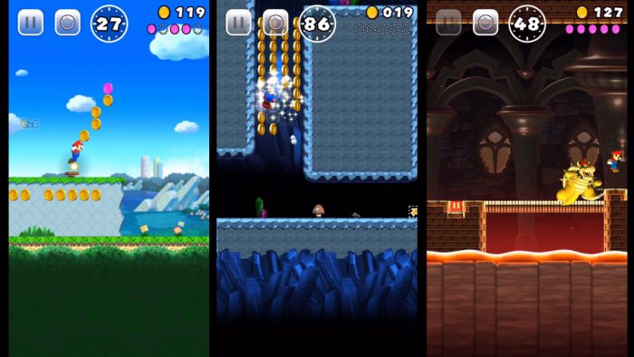 Kuvia Super Mario Run -pelistä iPhonella.