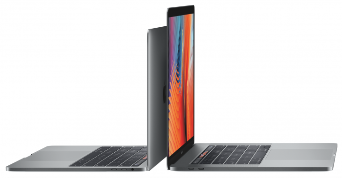 13 ja 15 tuuman uudet MacBook Prot Touch Barilla varustettuna.